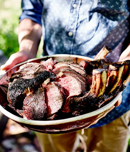Roasted Rib of Beef with Ndolé by Duncan Welgemoed