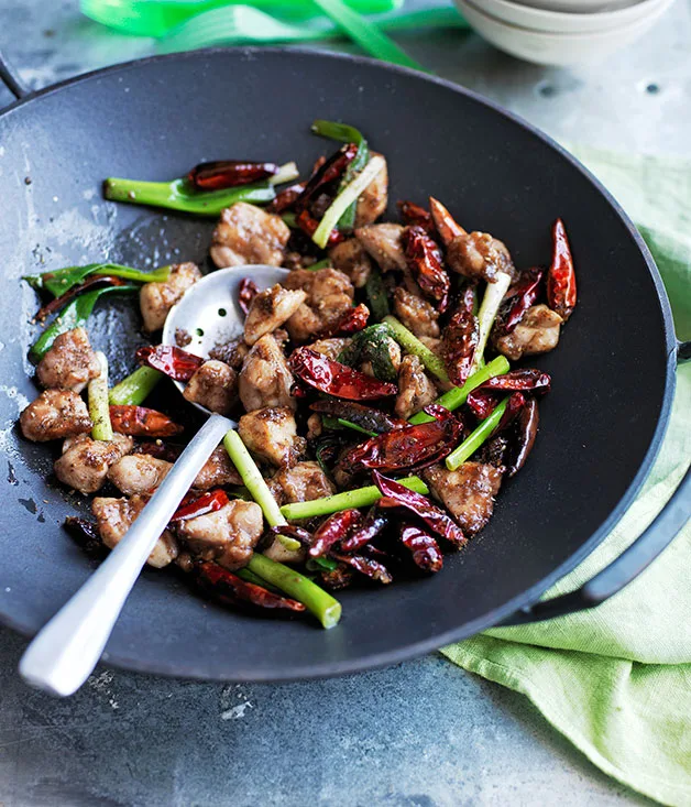 Stir-fried chicken with Sichuan pepper and chilli