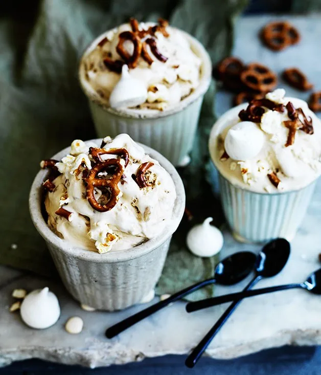 Frozen peanut-butter custard cups