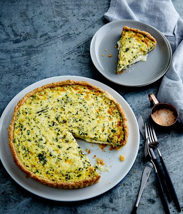 Goat's cheese and herb quiche