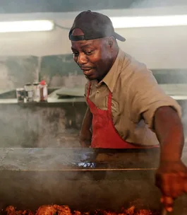 Barbecue master Rodney Scott fires up at Harpoon Harry