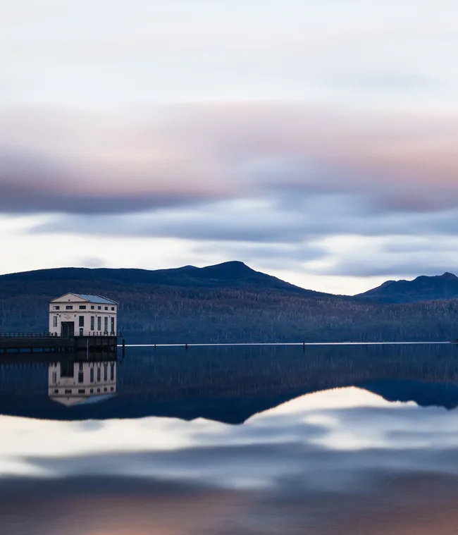 Pumphouse Point hotel Tasmania on Lake St Claire