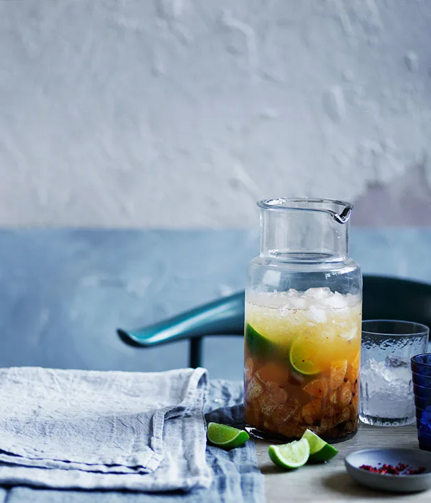 Mandarin and Pink Peppercorn Caipirinha