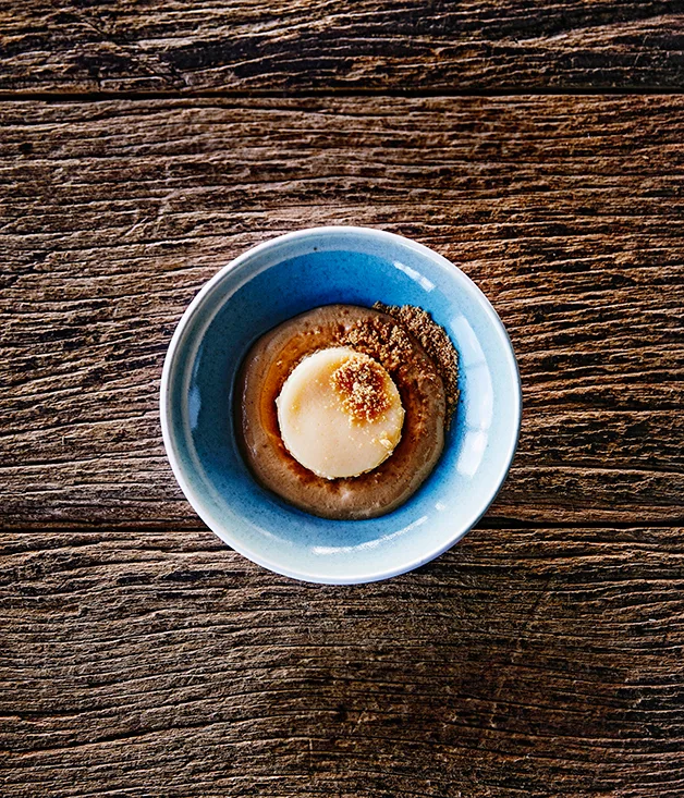 Shannon Bennett's steamed lemon delicious pudding with Nespresso coffee mousse