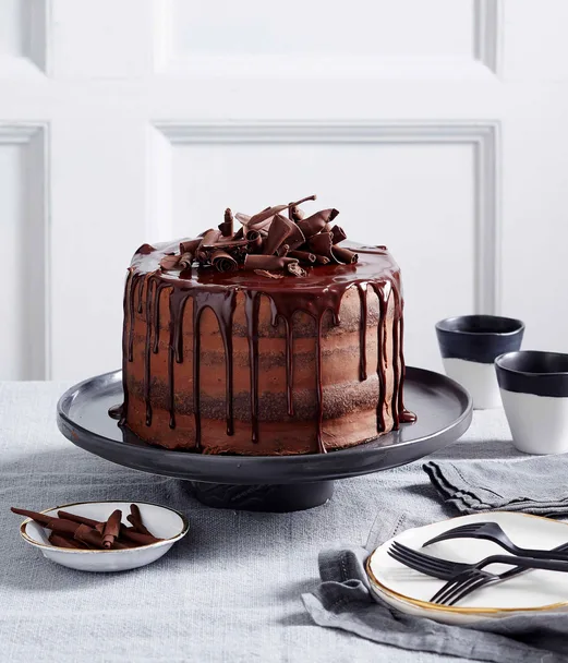 Chocolate truffle layer cake