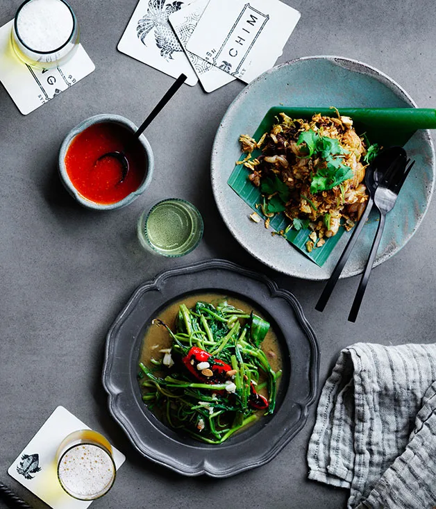 David Thompson's stir fried Siamese watercress