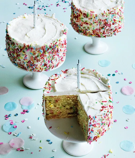 Confetti birthday cakes recipe | Gourmet Traveller