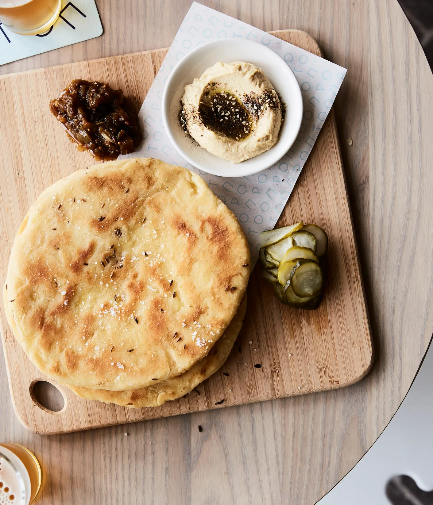 Pontoon's Nan's fry bread with hummus