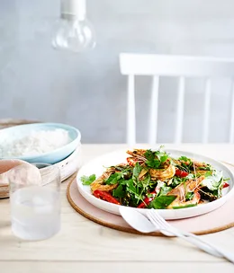 Spirit House’s prawn stir-fry with green peppercorns and krachai