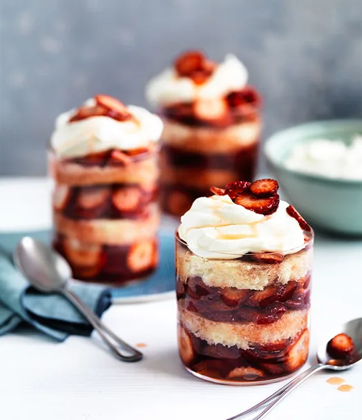Curtis Stone’s strawberry, elderflower and brioche summer puddings