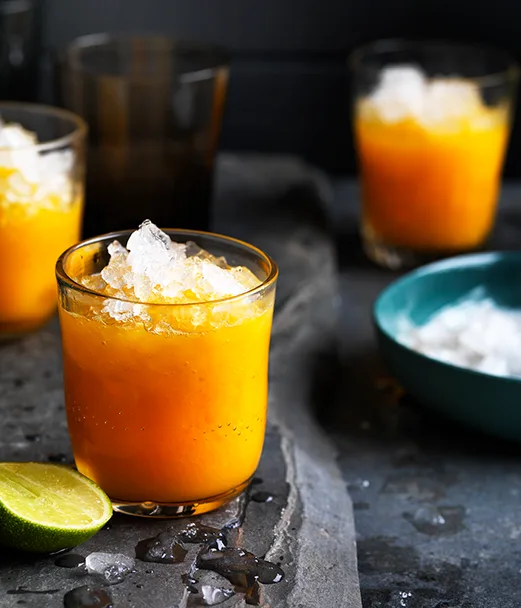 Mango, turmeric and ginger-lime nectar