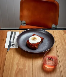Pork Bolognese on brioche