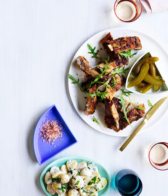 Pastrami-Spiced Pork Ribs | Gourmet Traveller