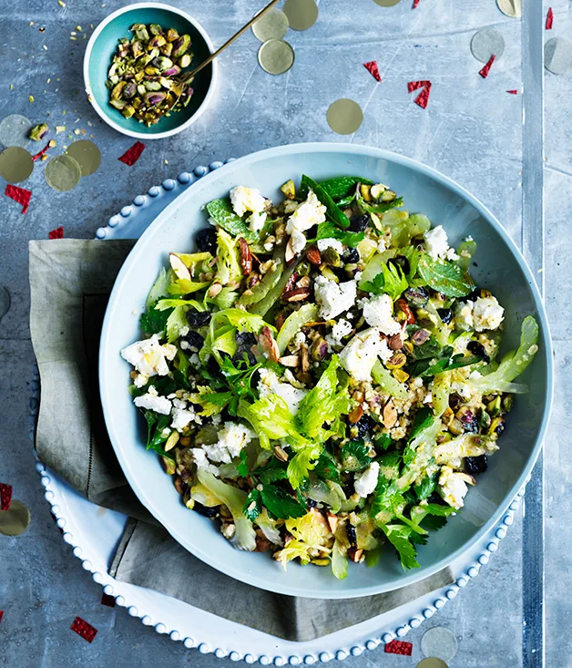 Freekeh, sour cherry and feta salad
