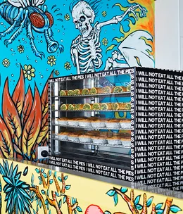 Inside the Mambo x Pinbone tuckshop at Bondi Beach