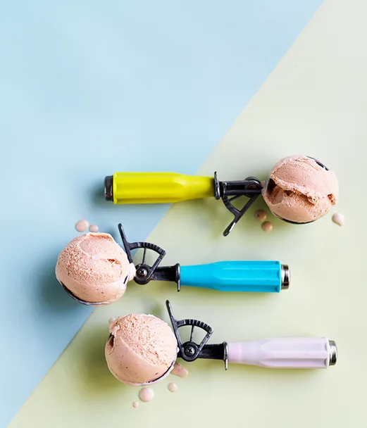 No-churn strawberry crème fraîche ice-cream