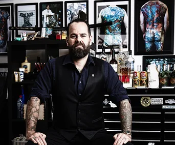 Kian “Horisumi” Forreal, designer of Archie Rose's winter gin labels