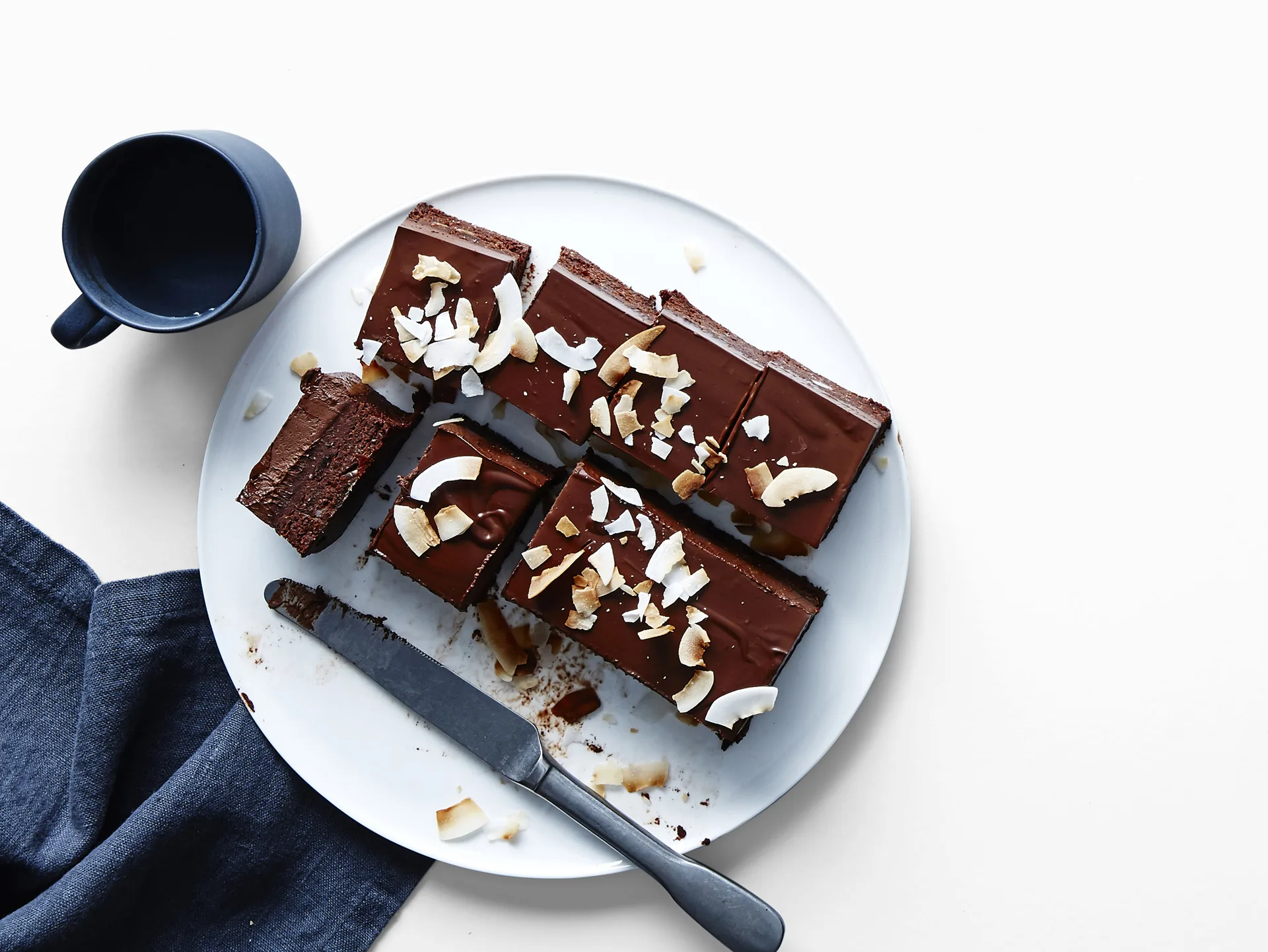 Chocolate, coconut and date slab