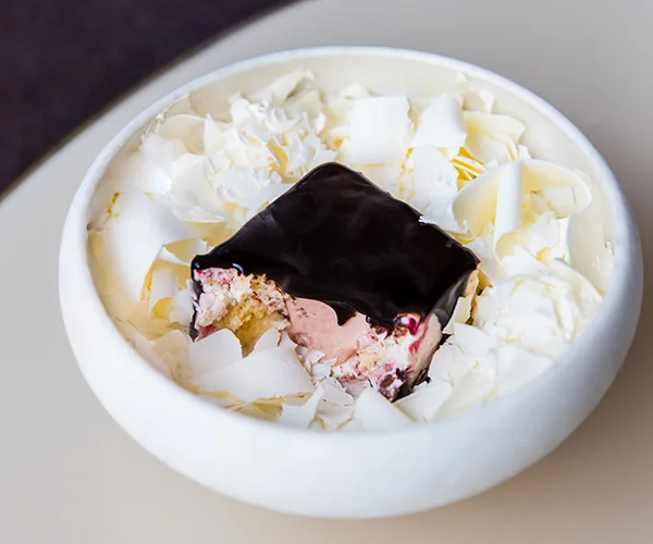 Bennelong's Cherry Jam Lamington