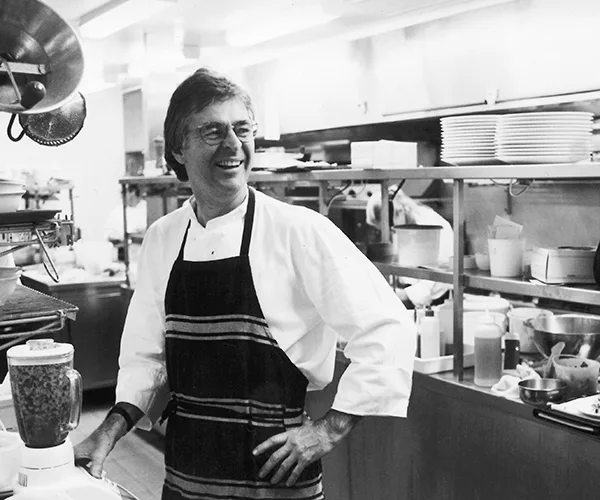 Peter Doyle in the Cicada kitchen, in the 1990s