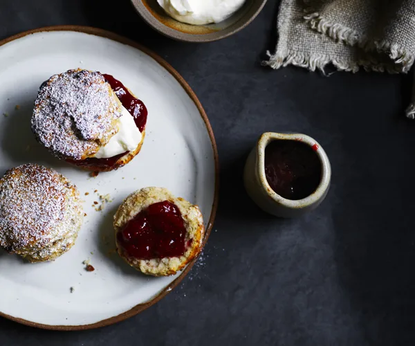 Strawberry, buckwheat and kefir scones