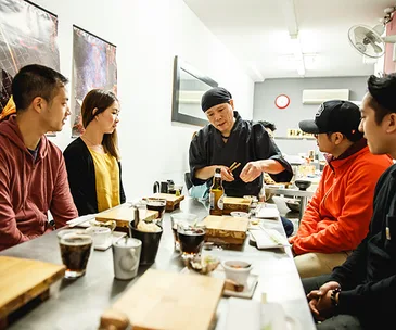 Chef Shinji Matsui at Sashimi Shinsengumi