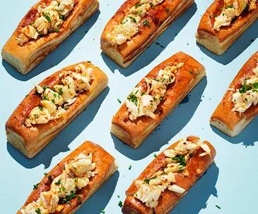 Hot buttered lobster rolls
