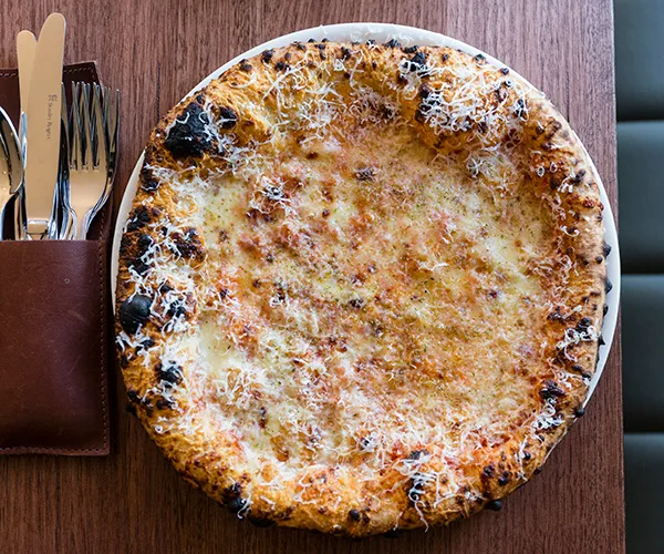 Capitano's cheese pizza, among Melbourne's best pizza restaurants
