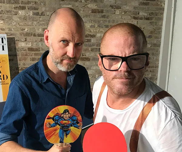 Gourmet Traveller's Pat Nourse and chef Heston Blumenthal