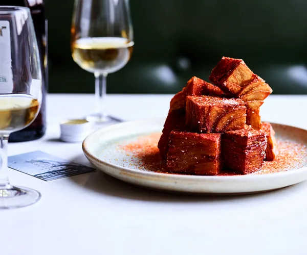 Salt and vinegar potato galette with tomato spices