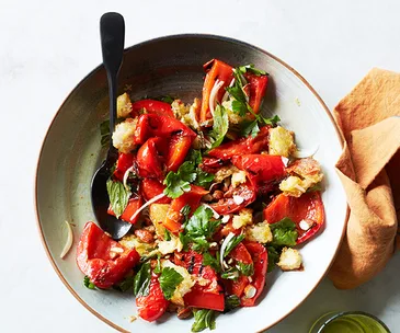 Char-grilled capsicum with sherry vinaigrette