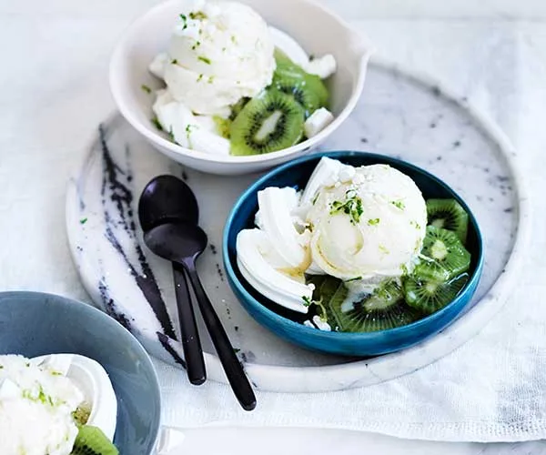 Kiwi and ginger mess recipe | Gourmet Traveller