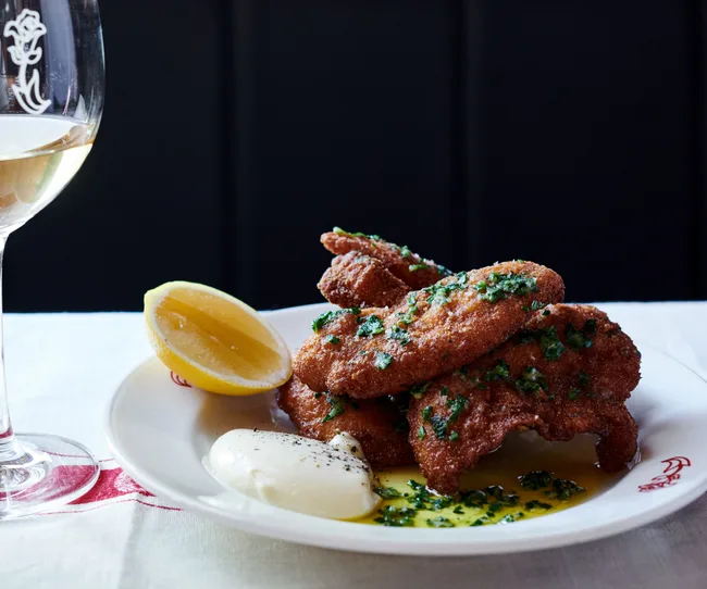 Fried chicken with garlic butter