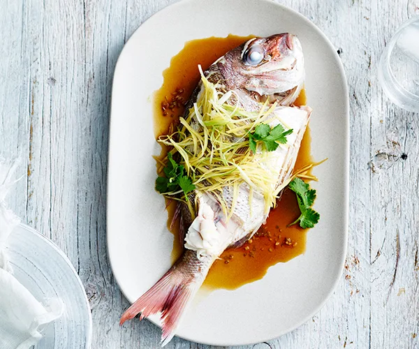Ricky & Pinky&rsquo;s steamed snapper with coriander and ginger