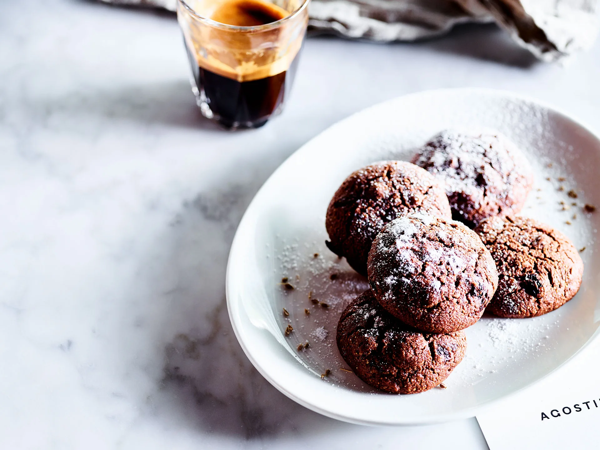 Chocolate, clementine and aniseed zaletti