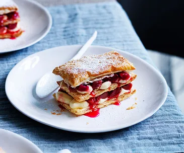 Rhubarb millefeuille