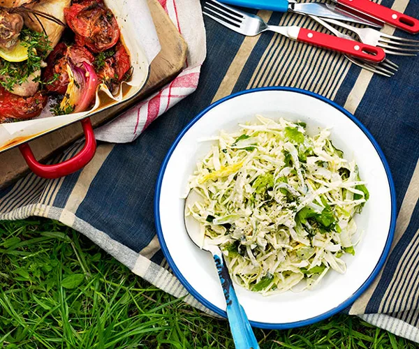 Cabbage and fennel slaw