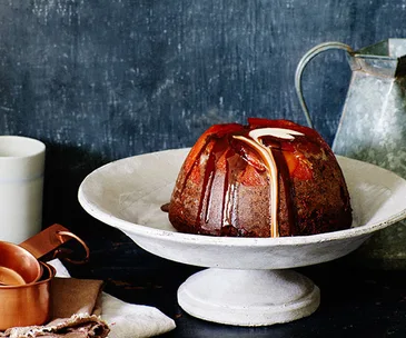 Quince and chocolate pudding