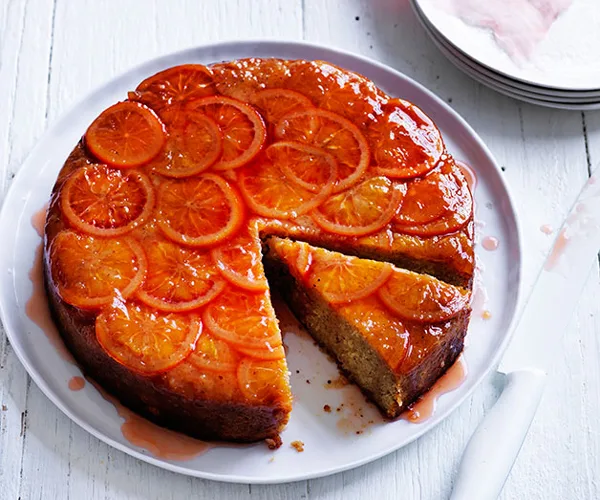 Blood orange and hazelnut cake