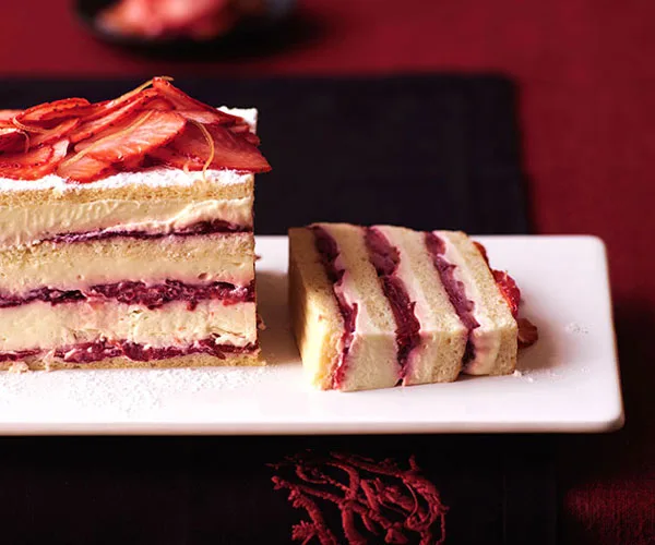Strawberry layer cake | Gourmet Traveller