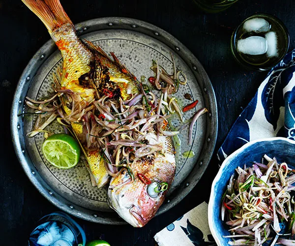 Barbecued turmeric snapper with sambal matah