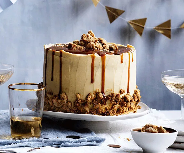 Salted caramel layer cake