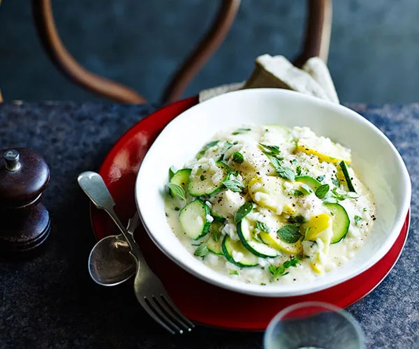 Squash risotto with Taleggio and oregano