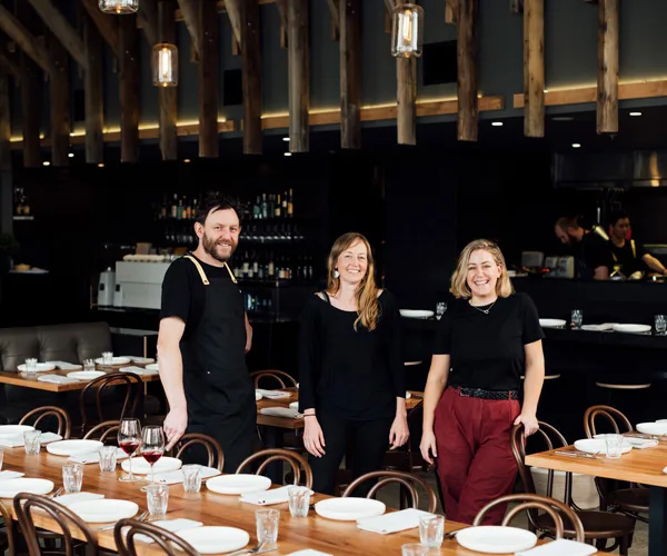 Rebel Rebel co-owners Sean McConnell and Jenny Harders, and restaurant manager Kristin Zeitlhofer.