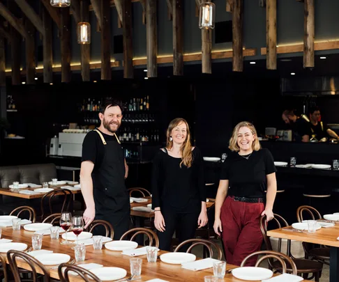 Rebel Rebel co-owners Sean McConnell and Jenny Harders, and restaurant manager Kristin Zeitlhofer.