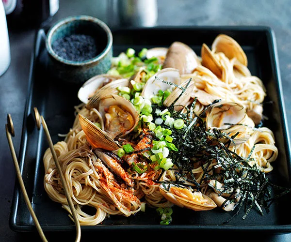 Japanese clam and angelhair pasta