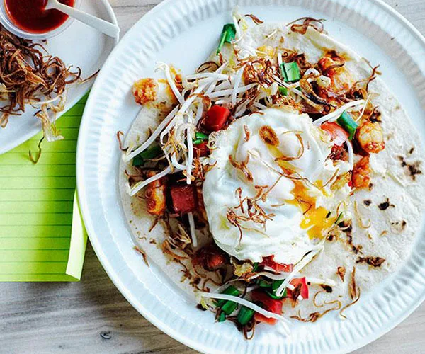 Frog Roti Prawn and egg roti recipe | Gourmet Traveller