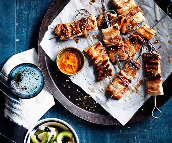 Yakiton with shichimi togarashi