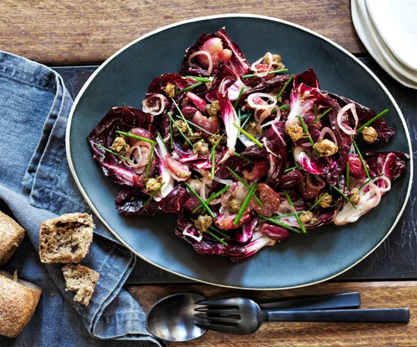 Automata’s radicchio salad with blistered grapes, shallot and za’atar