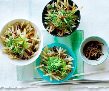 Chinese-style potato salad with ginger, chilli and spring onion